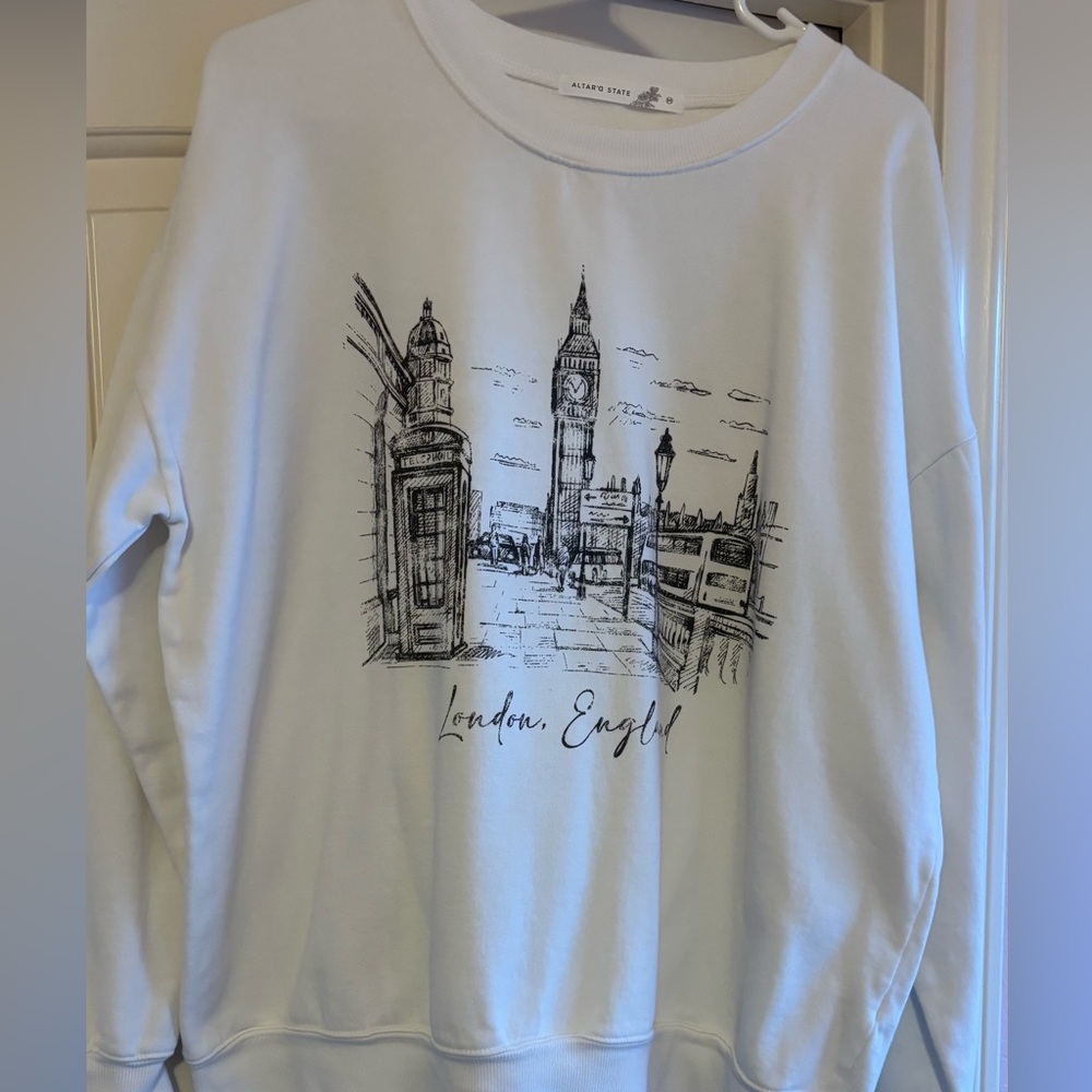 White Altar’d State London Sweater
